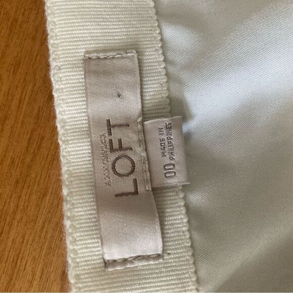 LOFT Women's 00 Navy and White Mini Skirt - Picture 6 of 7